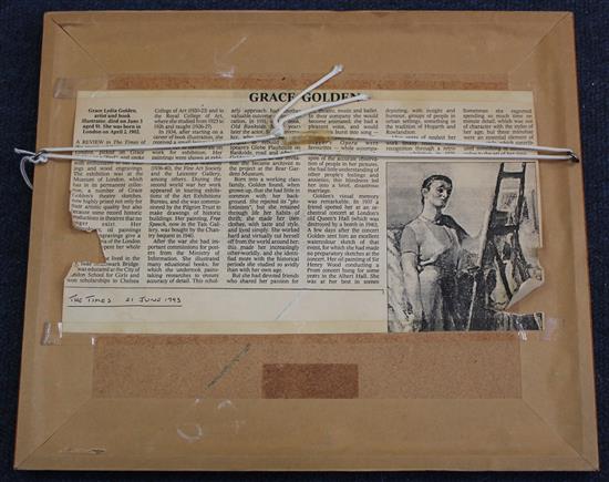 Grace Golden (1902-1993) Reclining male nude, 6.5 x 8in.